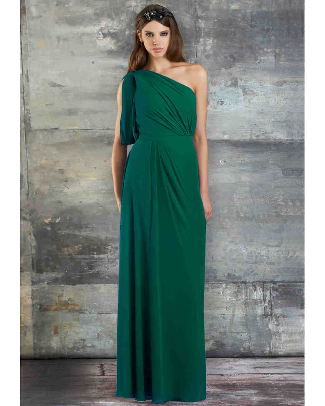 One.strap Emerald Bridesmaid Dresses